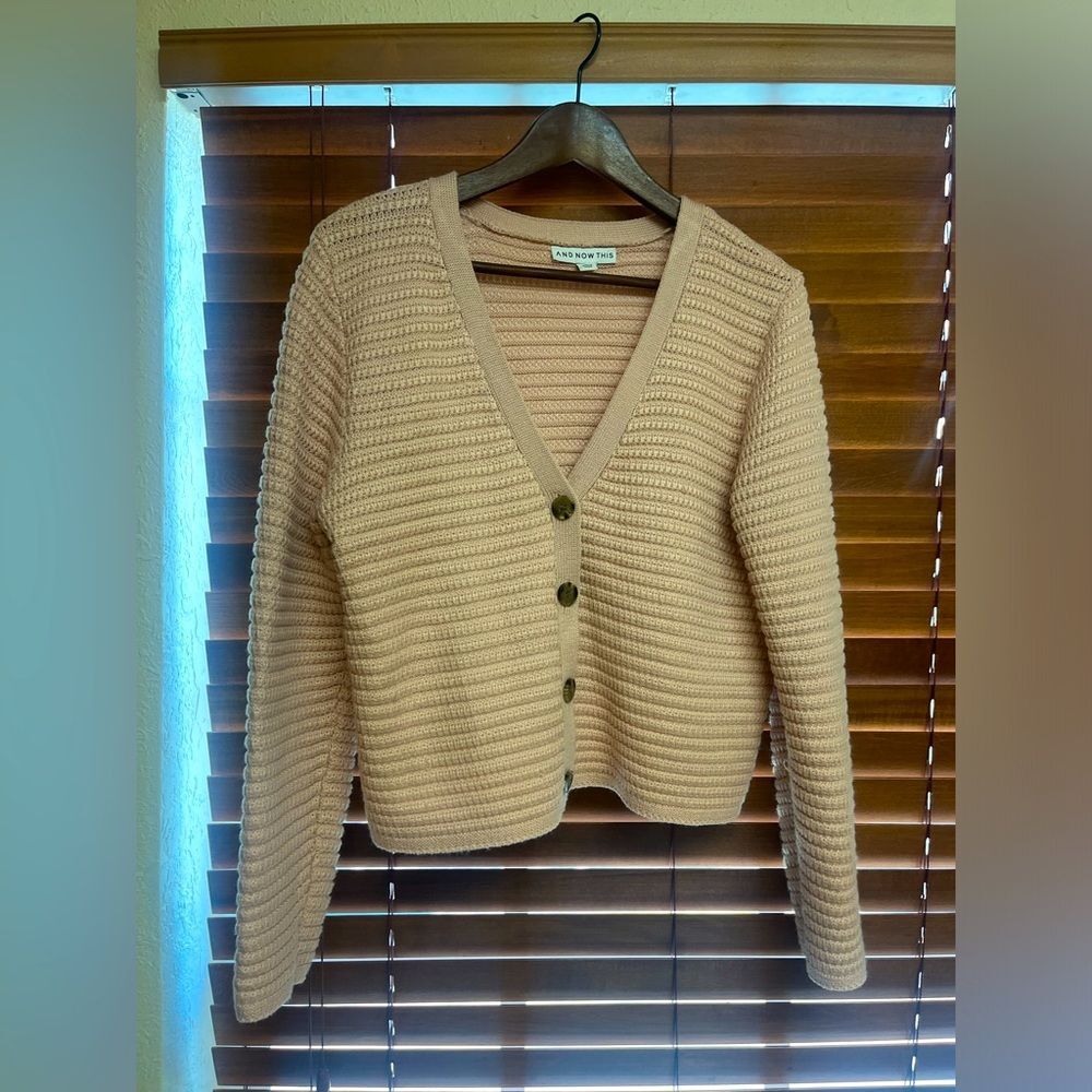 AND NOW THIS Chunky Cable Knit Cardigan | Size M‎ Cozy Sweater Jacket